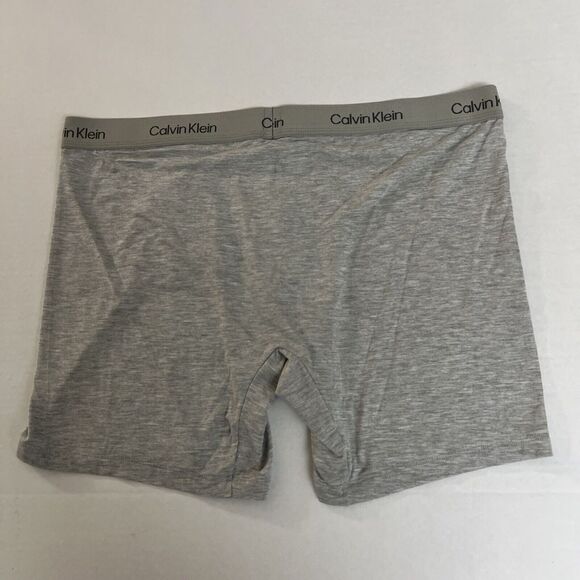 Calvin Klein Underwear Mens Sz XL Gray Modal Eco Pure NB2987050 Logo Boxer Brief - Picture 2 of 6